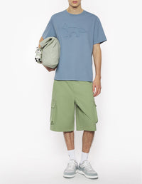 T-shirt with badge - Zinc Grey