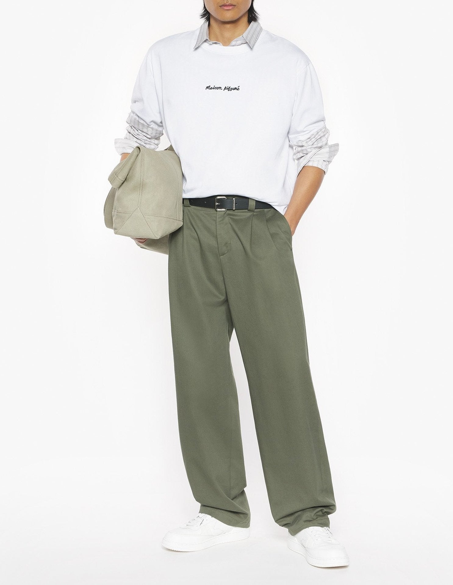 T-shirt oversize avec broderie - White