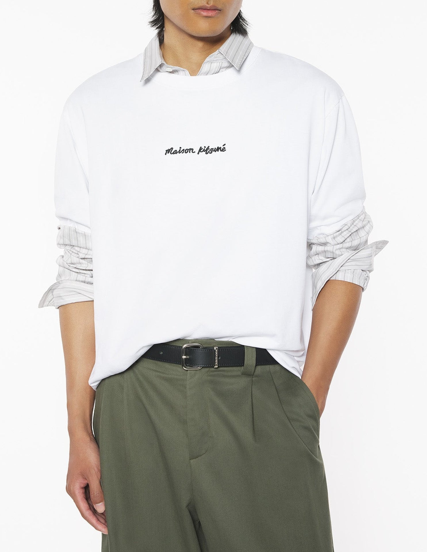 Oversized T-shirt with embroidery - White