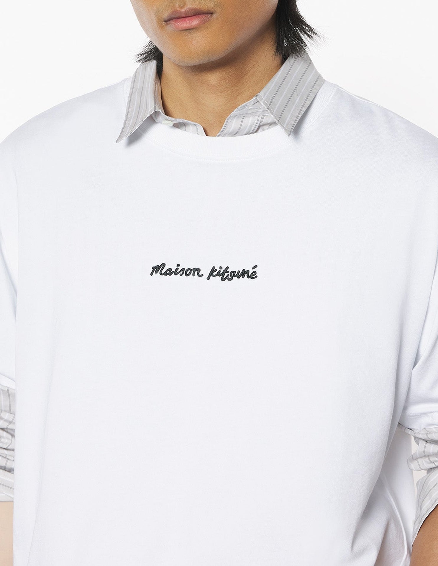 Oversized T-shirt with embroidery - White