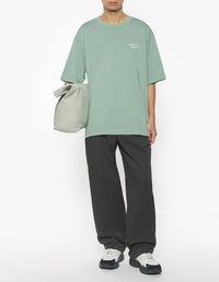 T-shirt oversize avec broderie - Vert de Gris