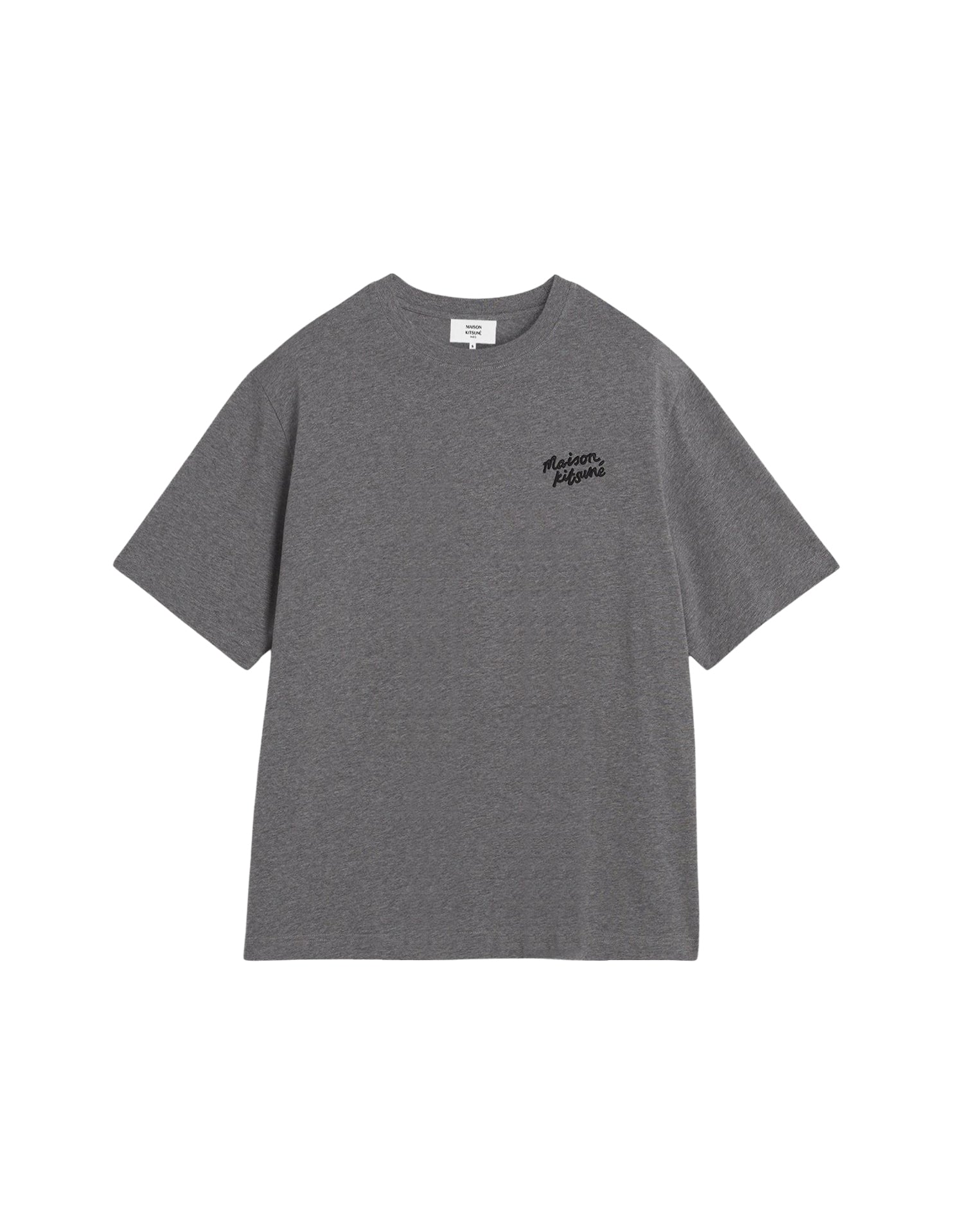 Oversized T-shirt with embroidery - Medium Grey Melange