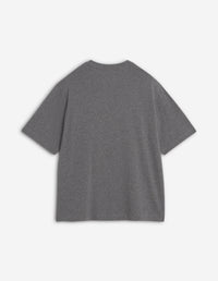 Oversized T-shirt with embroidery - Medium Grey Melange