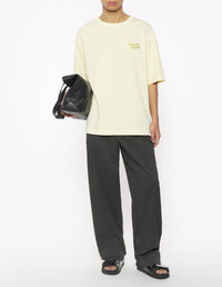 Oversized T-shirt with embroidery - Alabaster