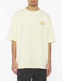 Oversized T-shirt with embroidery - Alabaster