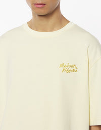 Oversized T-shirt with embroidery - Alabaster