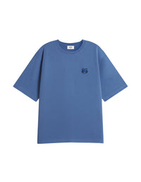 Oversized Bold Fox Head T-shirt with crest - Hampton Blue