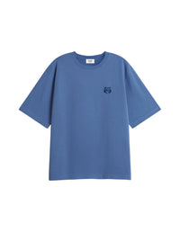 Oversized Bold Fox Head T-shirt with crest - Hampton Blue