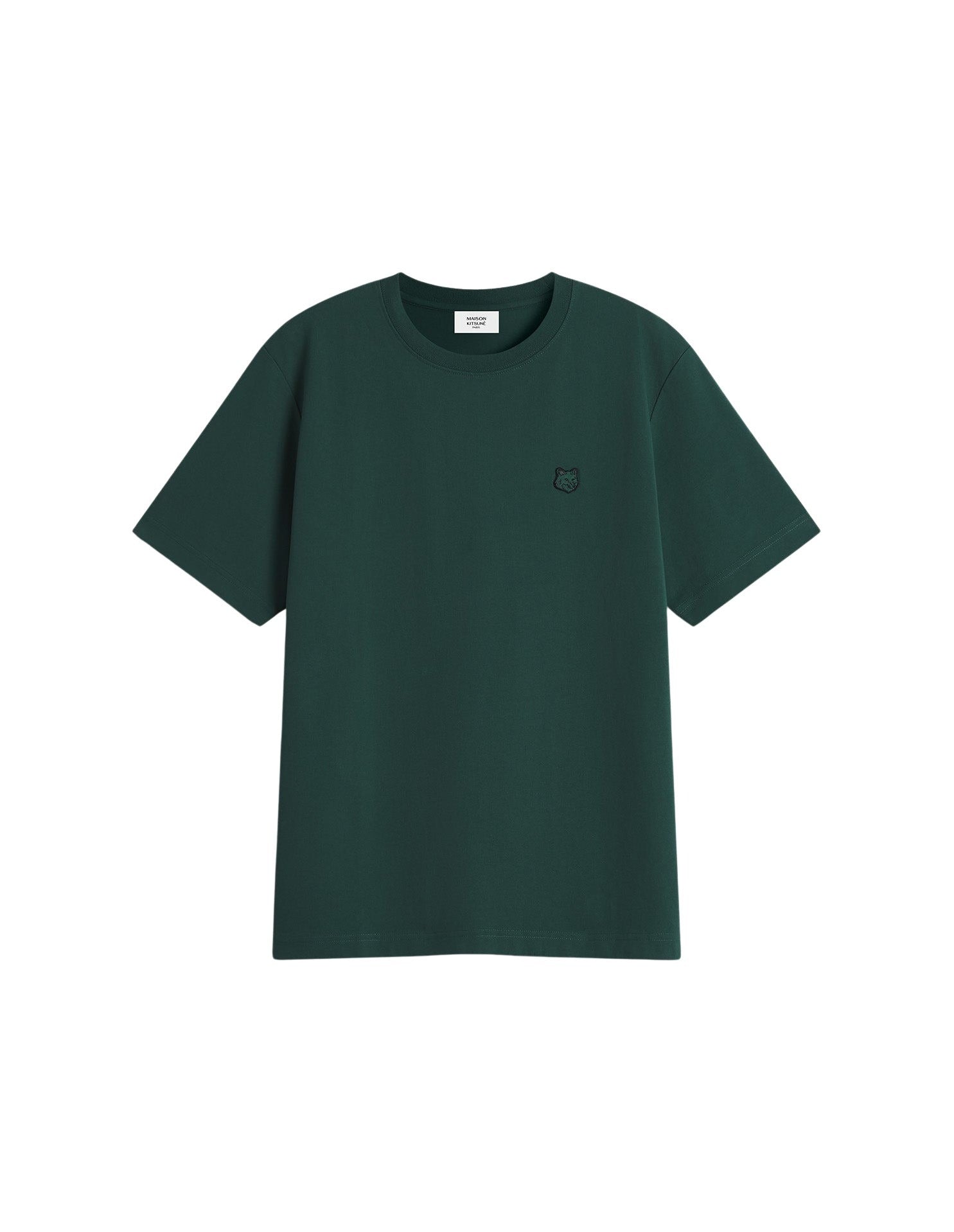 Oversized Bold Fox Head T-shirt with crest - Bottle Green