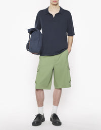 Bold Fox Head embroidered polo shirt - Iris Black