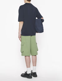 Bold Fox Head embroidered polo shirt - Iris Black