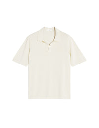 Polo maille brodé Bold Fox Head - Rich Vanilla