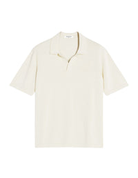 Polo maille brodé Bold Fox Head - Rich Vanilla