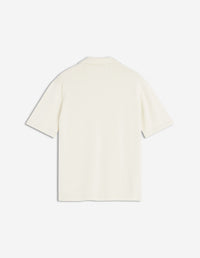 Polo maille brodé Bold Fox Head - Rich Vanilla