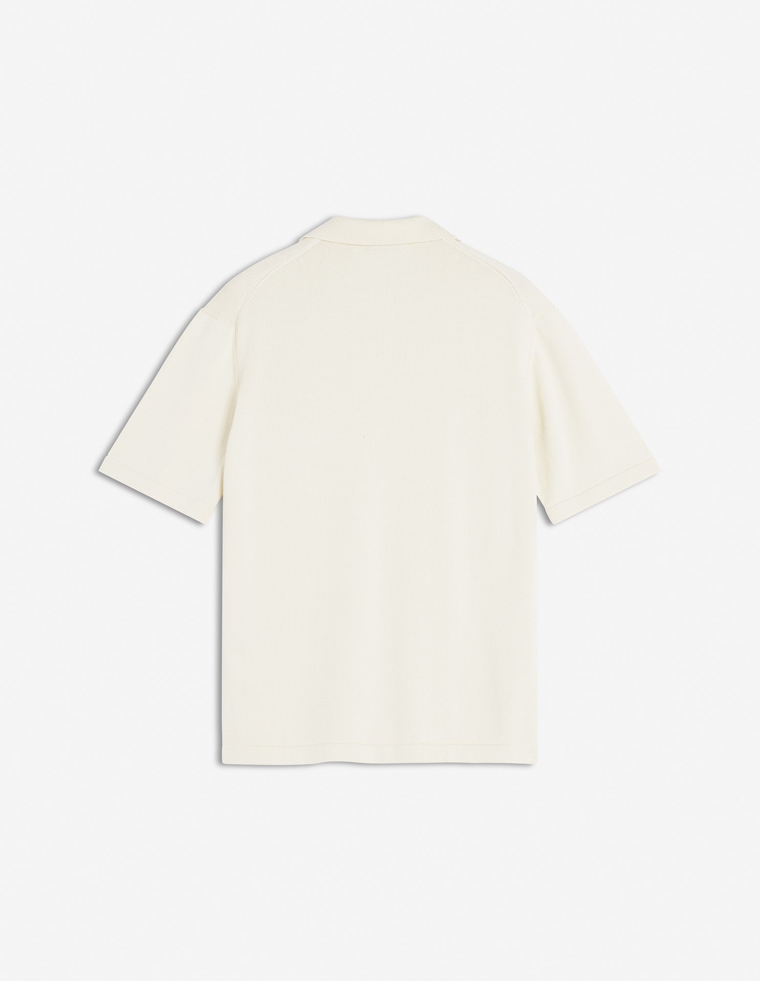 Polo maille brodé Bold Fox Head - Rich Vanilla