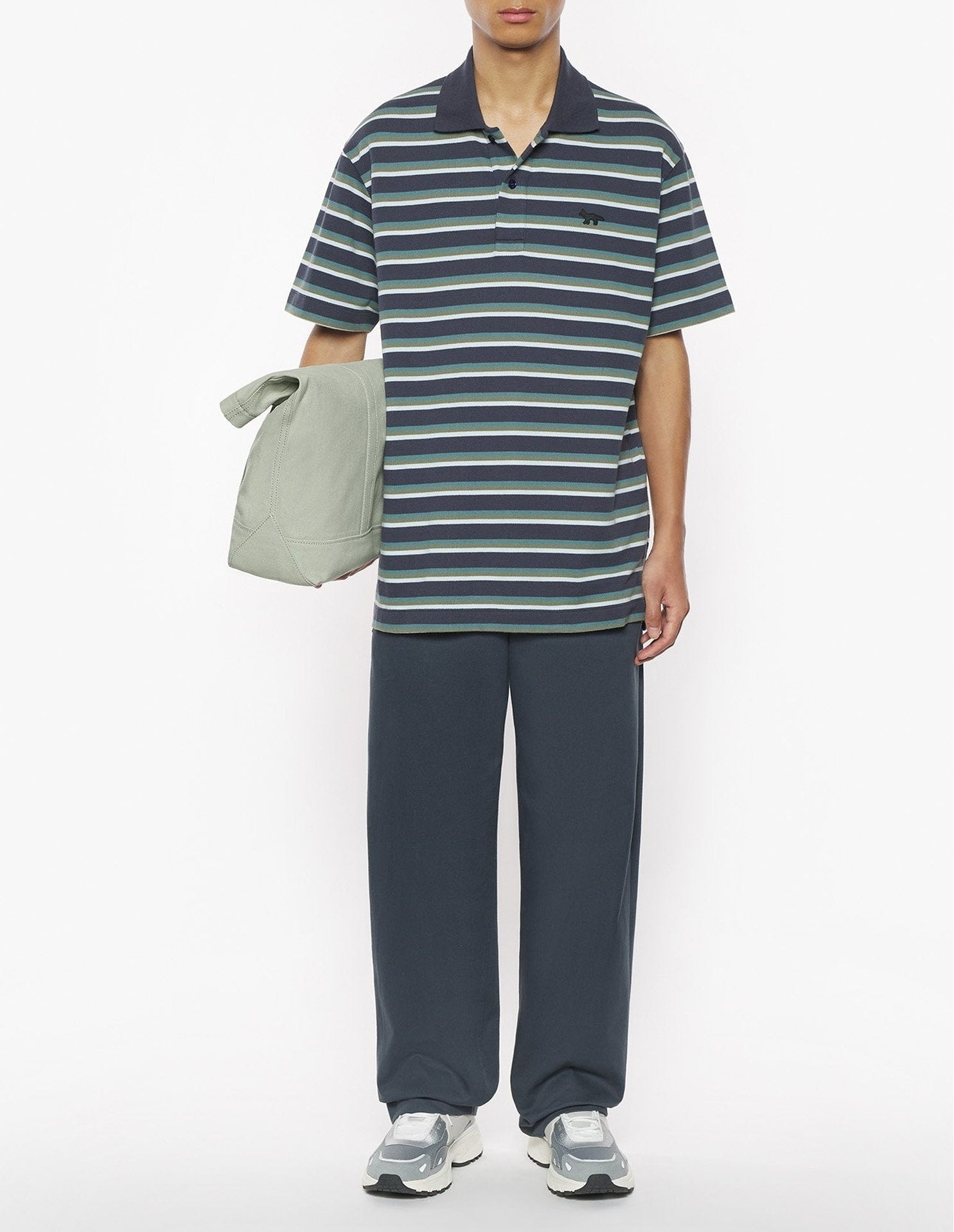 Polo shirt with patch - Ink Blue