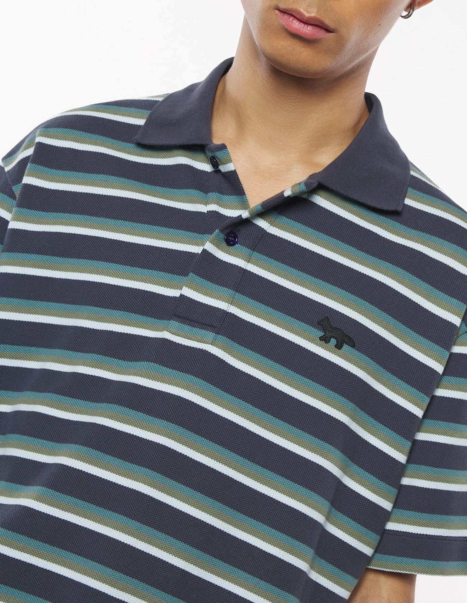 Polo shirt with patch - Ink Blue