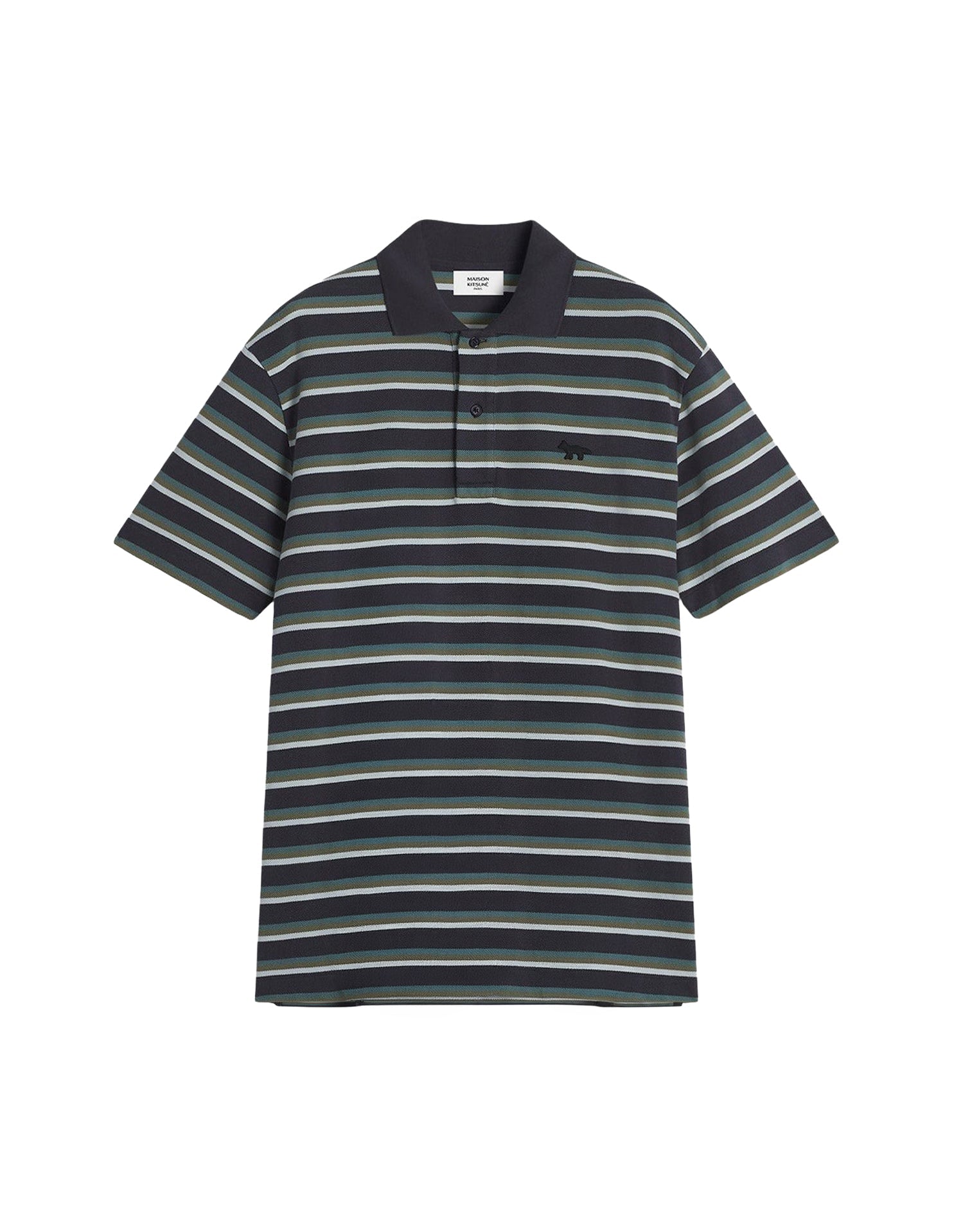 Polo à motif avec écusson - Ink Blue