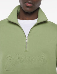 Sweatshirt à col camionneur avec logo - Turf Green