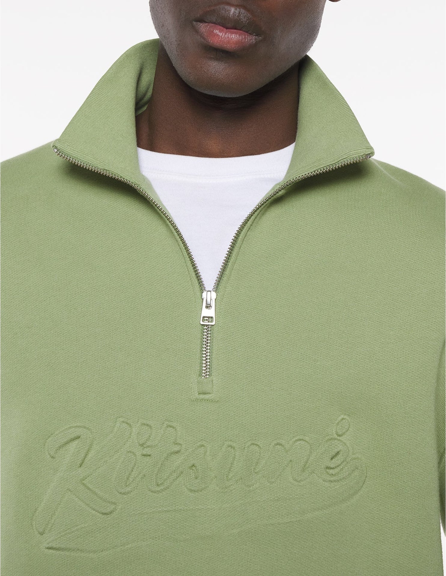 Sweatshirt à col camionneur avec logo - Turf Green