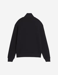 Trucker neck sweatshirt with logo - Black