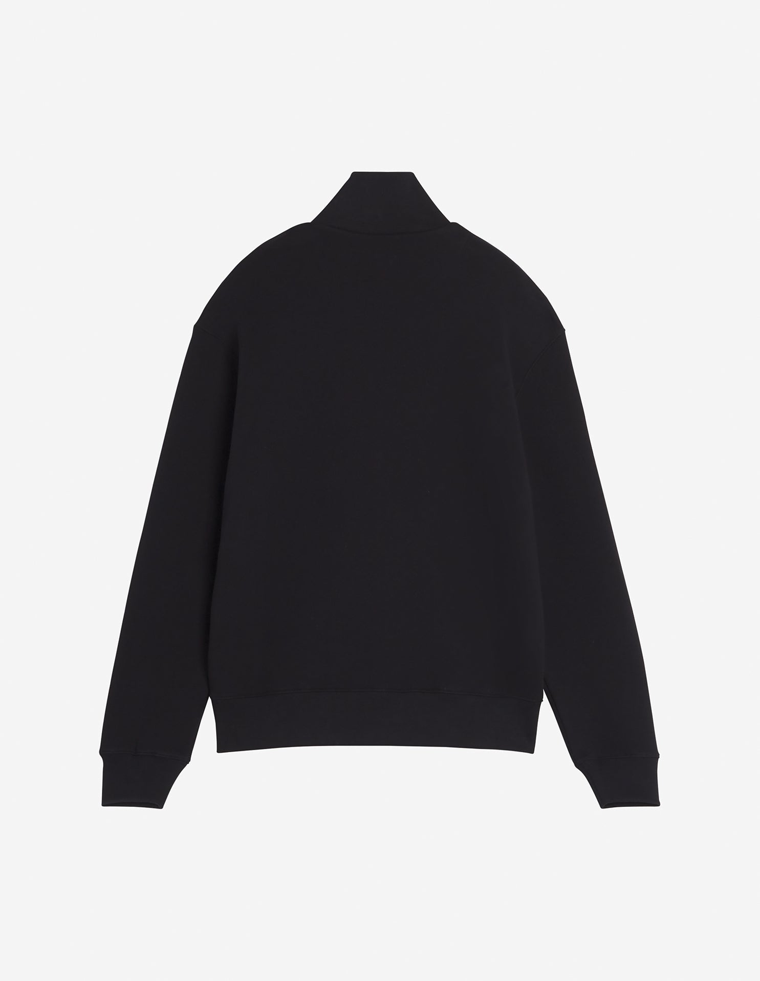 Trucker neck sweatshirt with logo - Black