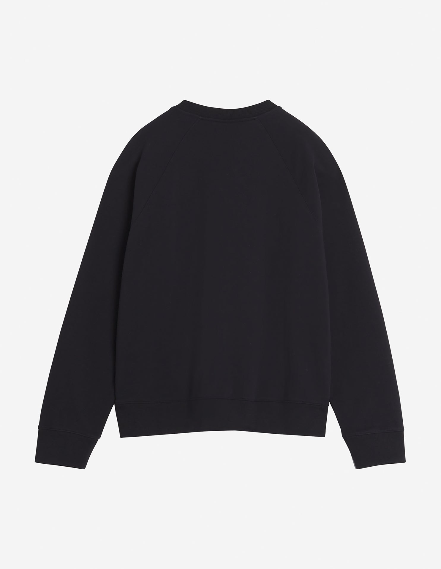 Oversized round-neck sweatshirt with embroidered signature - Black