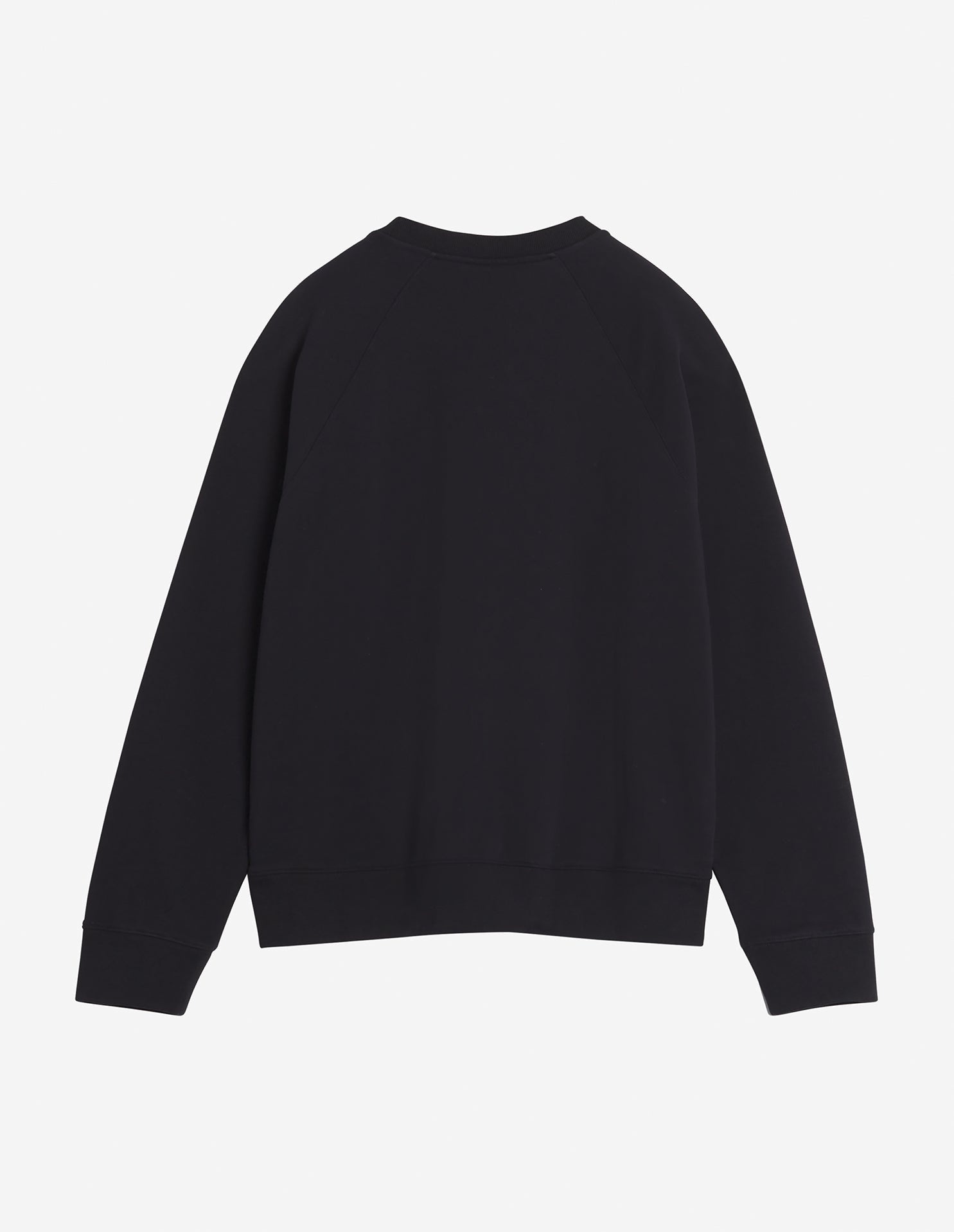 Sweatshirt oversize à col rond avec signature brodée - Black