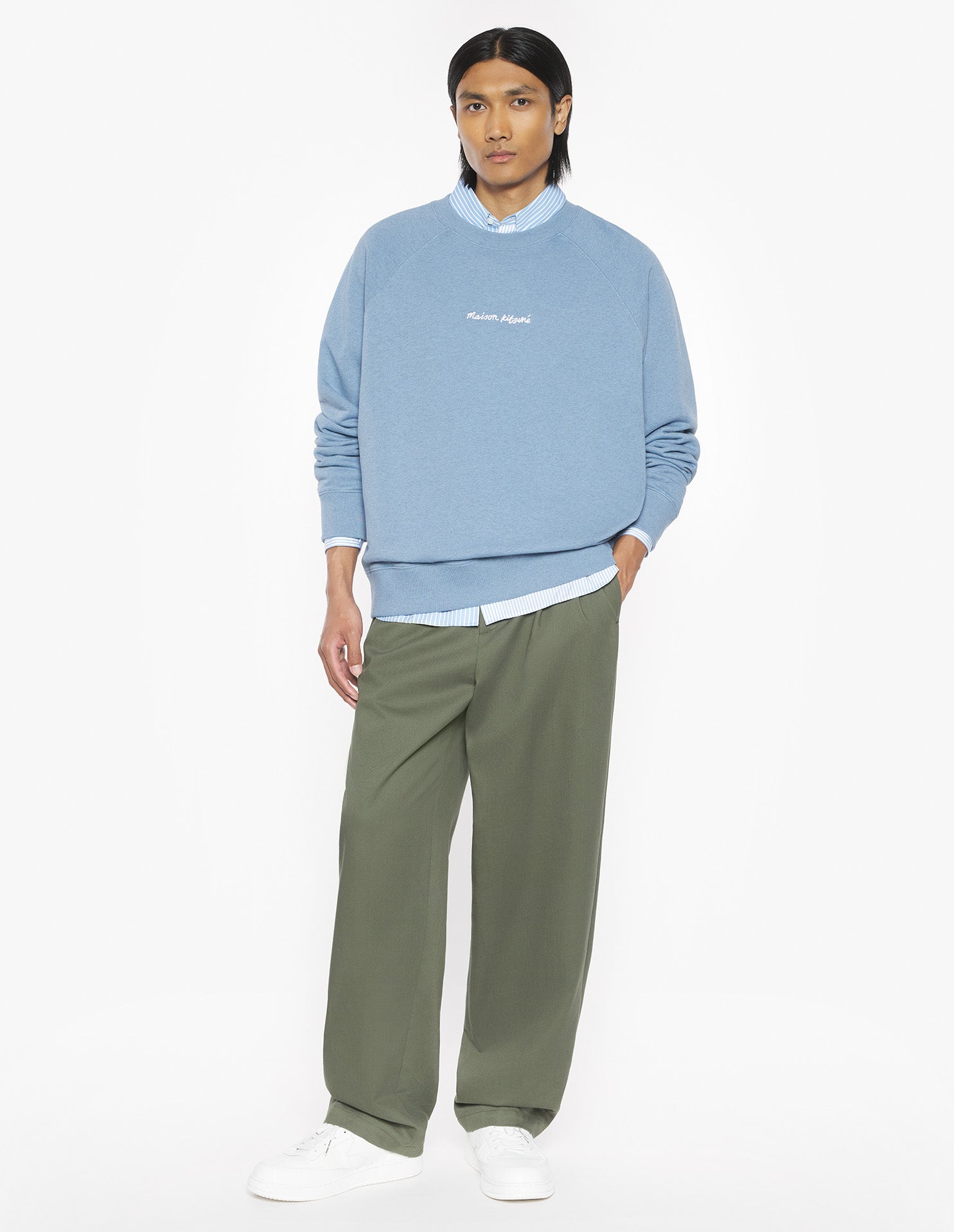 Maison Kitsuné Line Handwriting Oversize Sweatshirt - Infinity