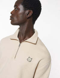 Bold Fox Head Patch Comfort Half Zipped Sweatshirt - Smoke