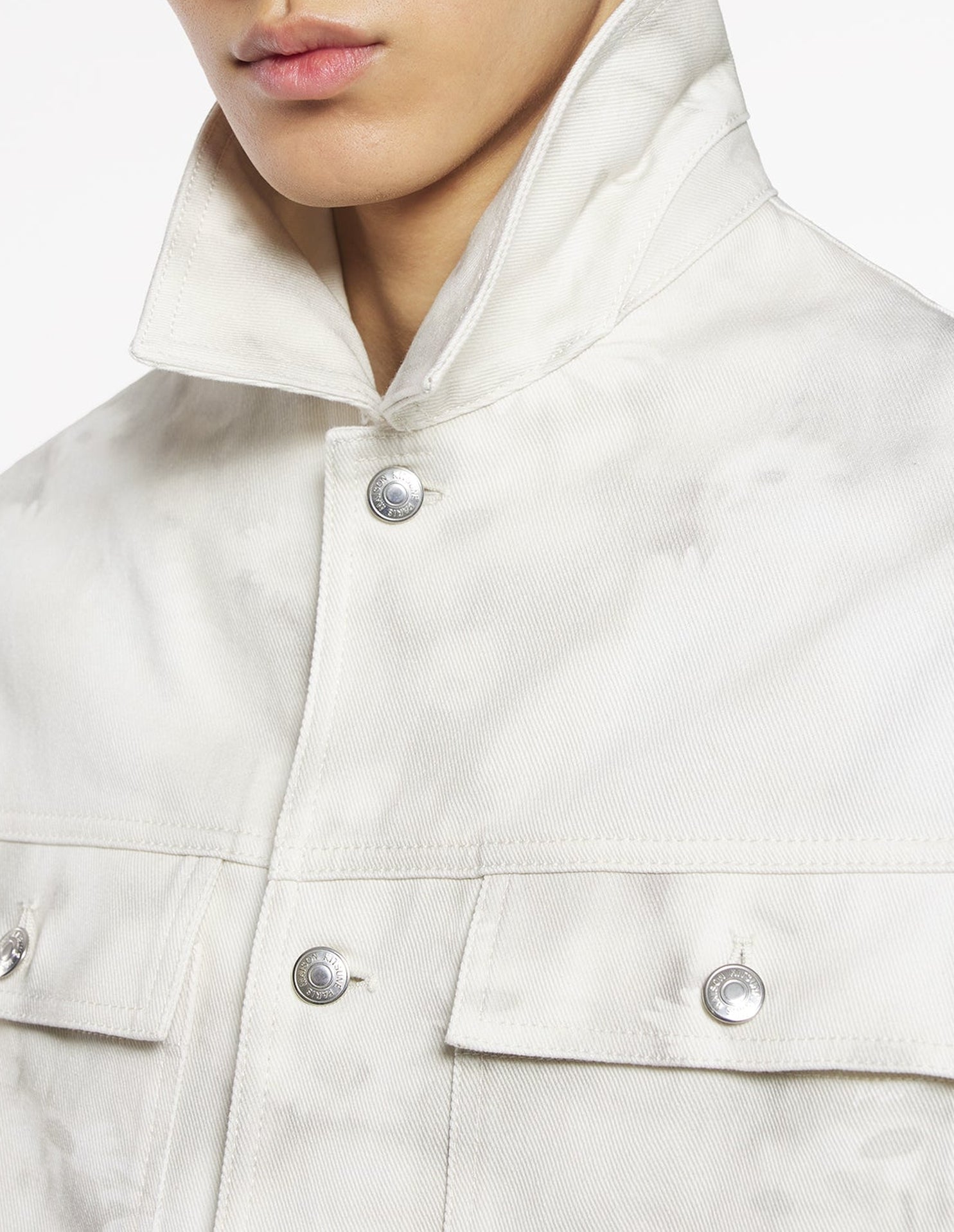 Daisy Field printed denim overshirt - Smoke Print