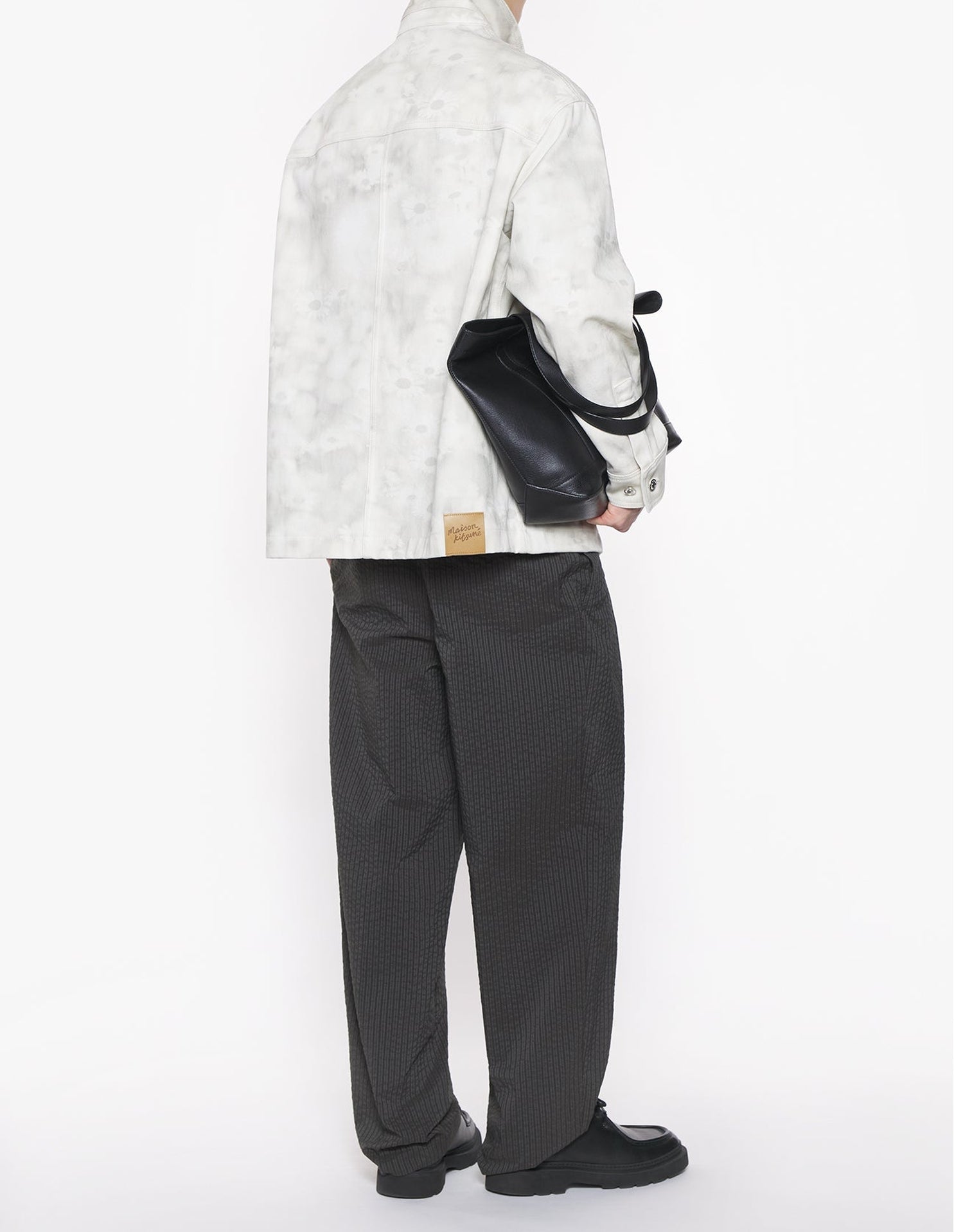 Daisy Field printed denim overshirt - Smoke Print