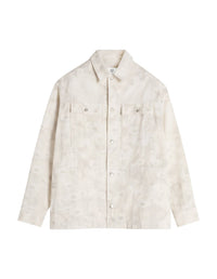 Daisy Field printed denim overshirt - Smoke Print