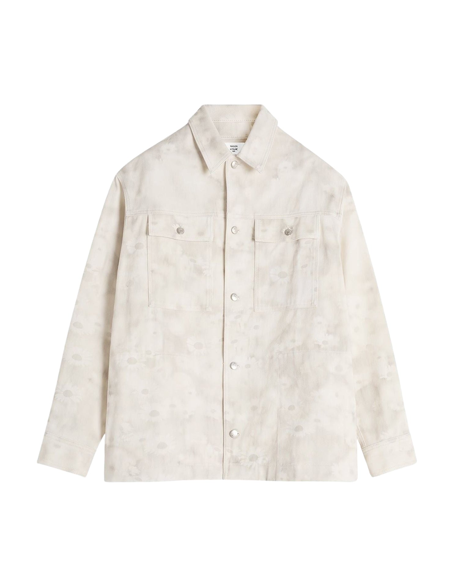 Daisy Field printed denim overshirt - Smoke Print