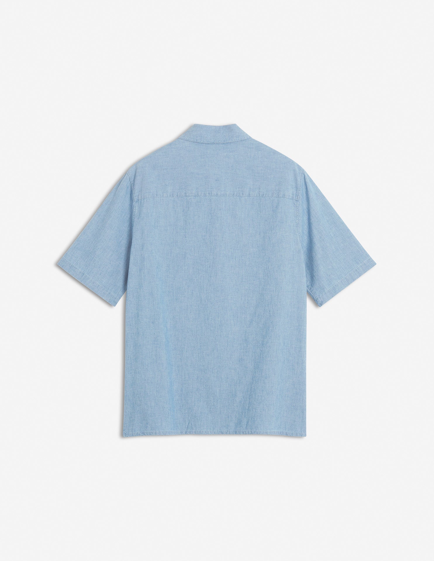 Short-sleeved shirt with badge - Indigo