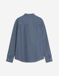 Straight shirt with badge - Indigo