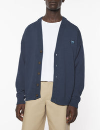 Cardigan with embroidered patch - Iris Black