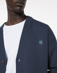 Cardigan with embroidered patch - Iris Black