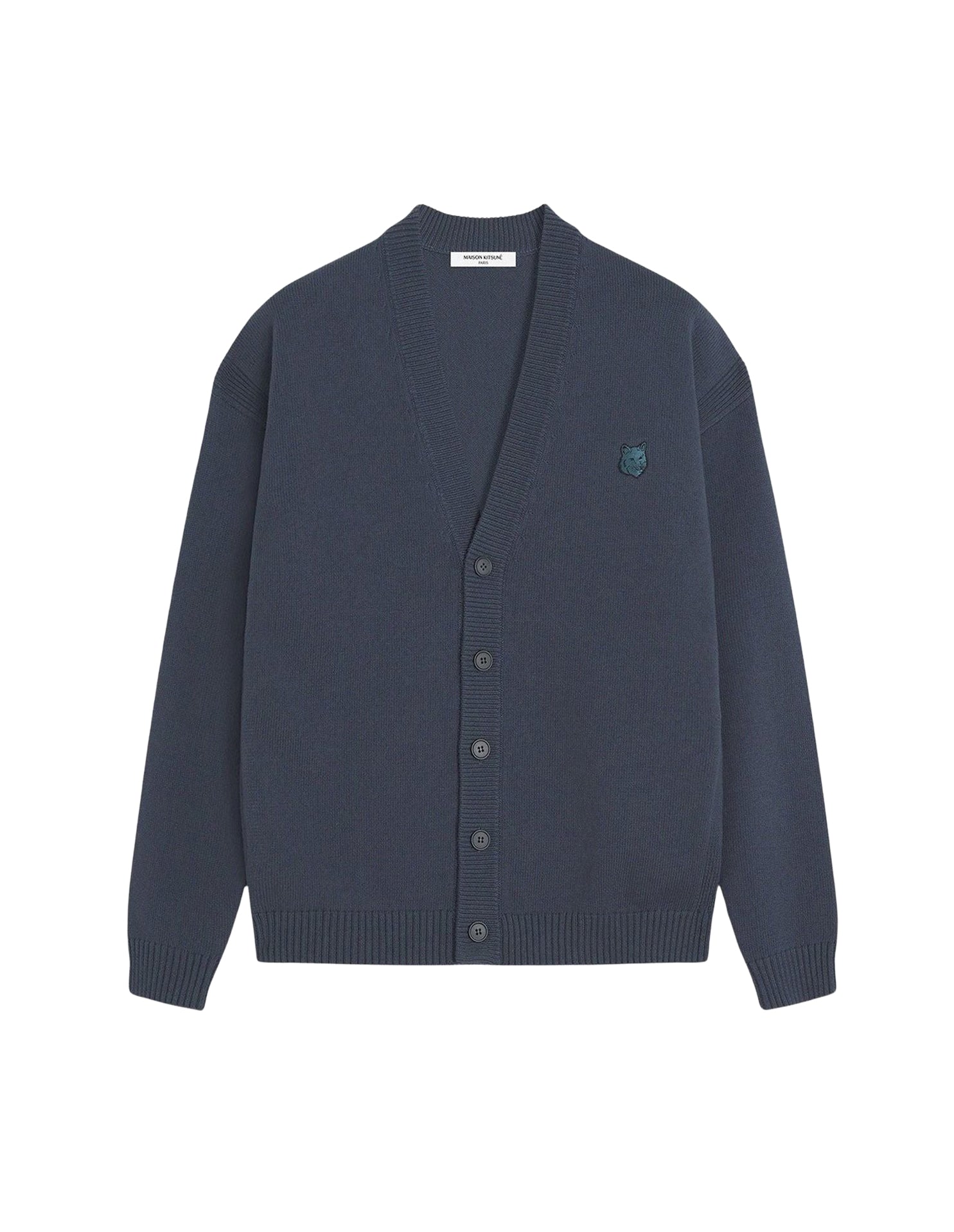 Cardigan with embroidered patch - Iris Black