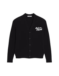 Cardigan à logo Maison Kitsuné brodé - Black