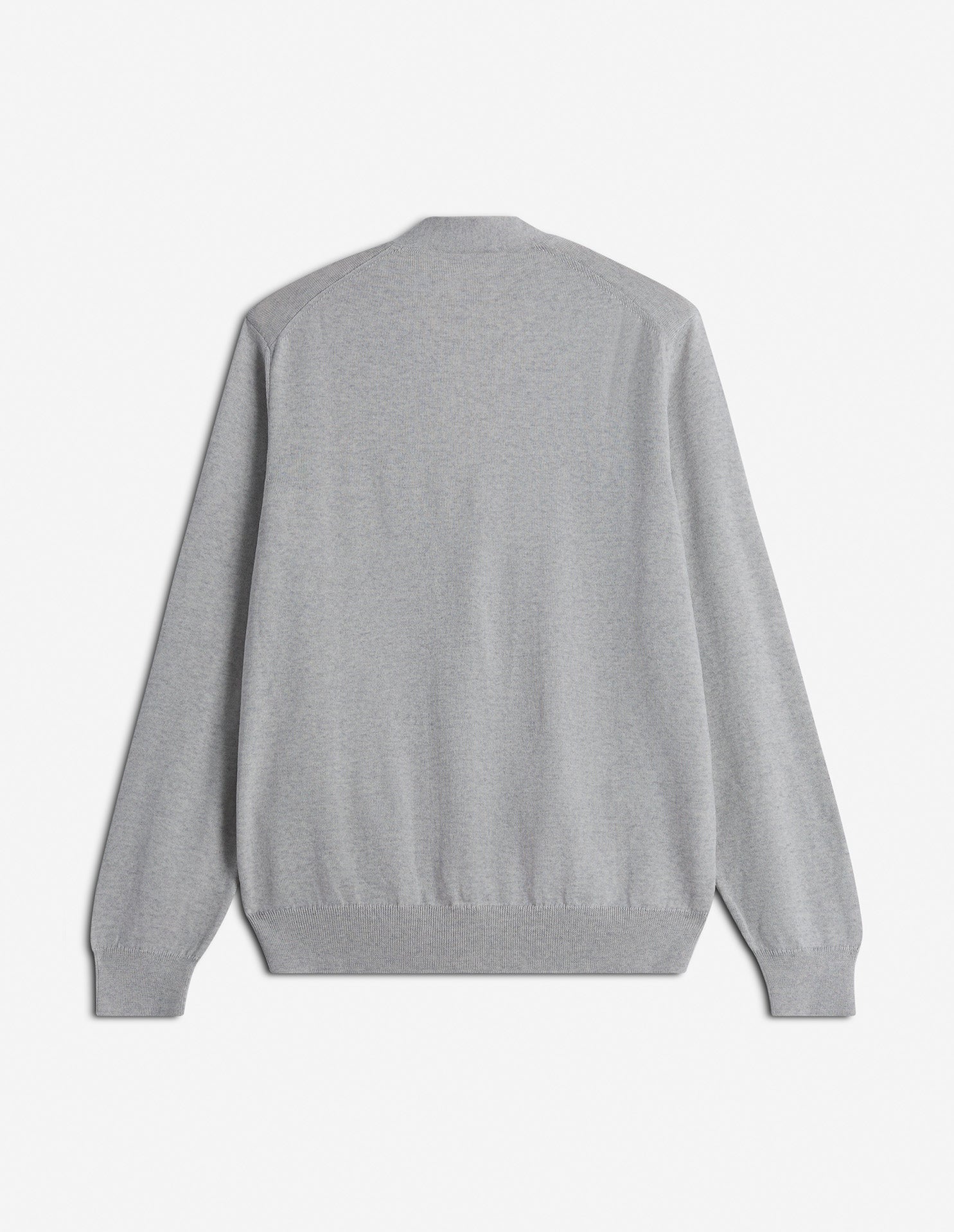 Wool v-neck cardigan - Light Grey Melange