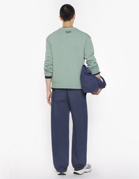 Long-sleeved knitted jumper - Vert de Gris