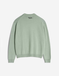 Long-sleeved knitted jumper - Vert de Gris