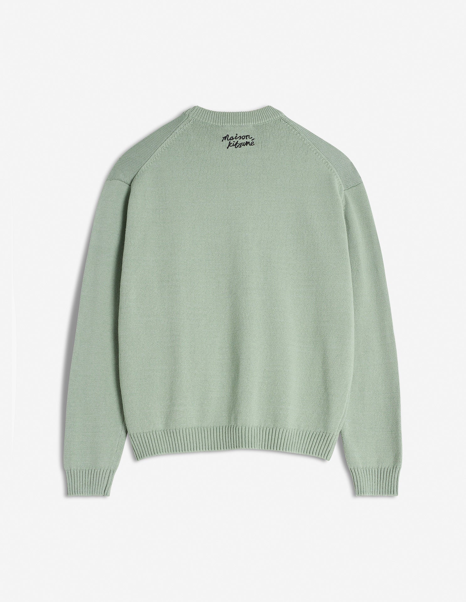 Long-sleeved knitted jumper - Vert de Gris