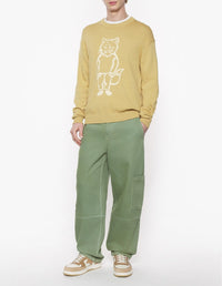 Long-sleeved knitted jumper - Cork