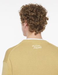 Long-sleeved knitted jumper - Cork