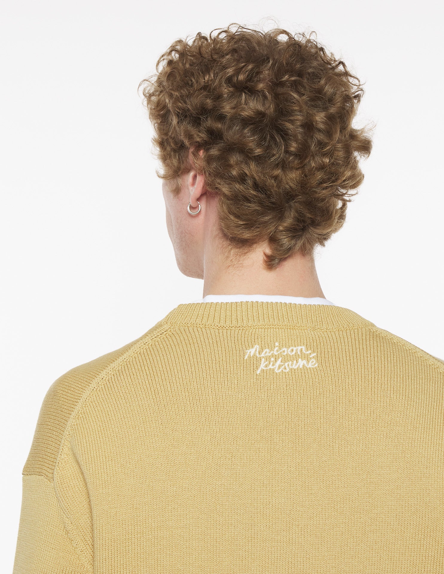 Long-sleeved knitted jumper - Cork