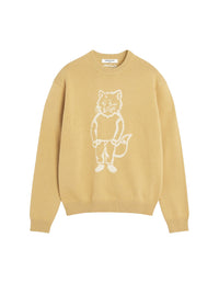 Long-sleeved knitted jumper - Cork