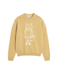 Long-sleeved knitted jumper - Cork