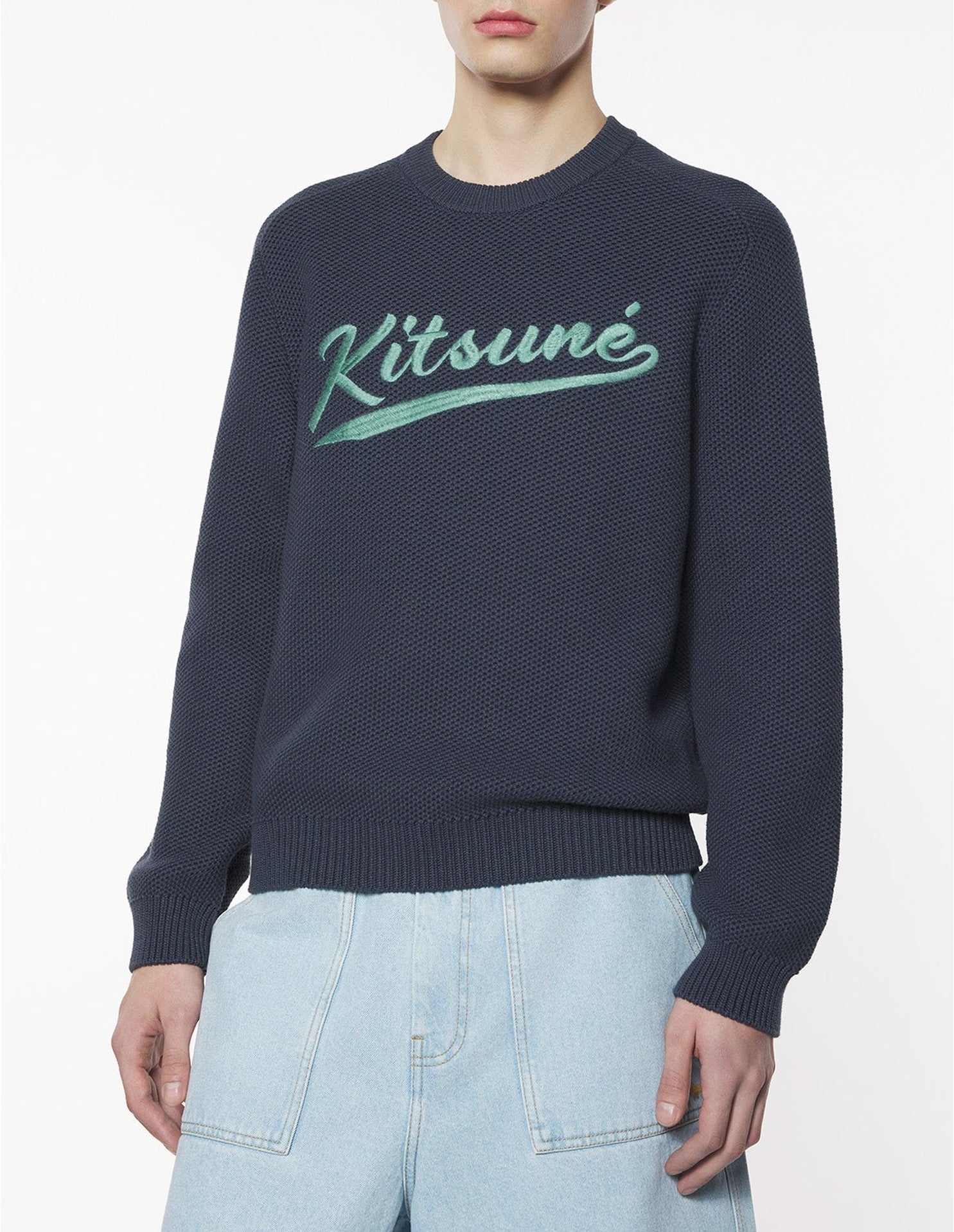 Pull avec logo brodé - Iris Black